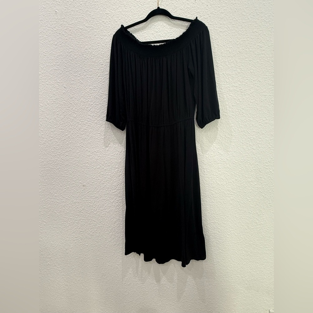 Off the Shoulder Black Women's Dress